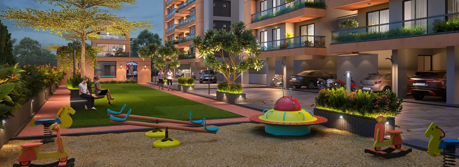 Garden view of Shree Siddheshwar Highline